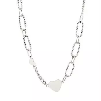 Стерлингового Серебра 925 пробы, винтажное колье с подвеской в виде сердца, корейское ожерелье для девочек и женщин, эффектные свадебные украшения Dz223