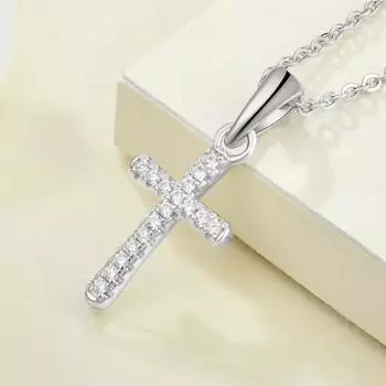 Стерлингового Серебра 925 Высокое Качество Крест Кулон Религиозные Ювелирные Изделия Родиевое Покрытие Крест Стерлингового Серебра 925