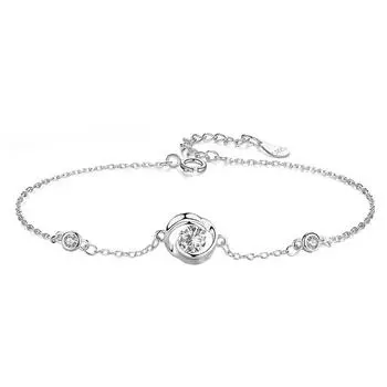 Стерлингового Серебра S925 Модный Интернет-Знаменитость Корейская Версия Простая Личность Лучший Друг Студенческий Цветок Розы Ins Холодный Стиль Браслет для Женщин Adjustable size