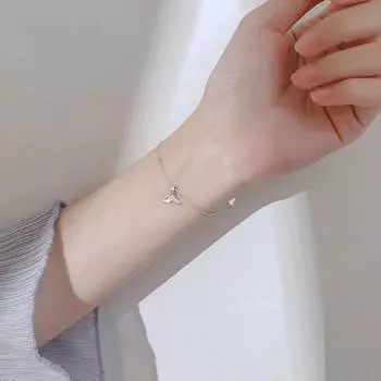 Стерлингового Серебра S925 Серебряный Браслет Сверкающий Бриллиантовый Браслет Корейский Стиль Мода Простая Личность Свежий Лучший Друг Браслет Из Шариков