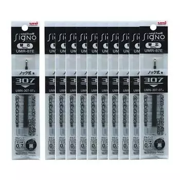 Стержень для карандаша Mitsubishi Uniball Signo 307 0,7 мм черный 10 шт.