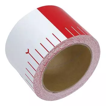 Стержень для оклеивания Shinwa Sokutei из синтетической бумаги 75 мм x 25 м красный и белый с интервалом 20 см 78194 белый