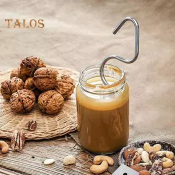 Стержень для перемешивания соуса из нержавеющей стали с кривошипным скребком, инструмент для смешивания масла для смешивания и распределения арахисового миндального масла A