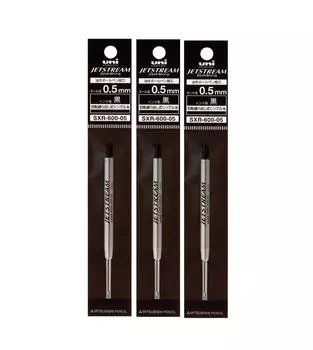 Стержень для шариковой ручки Mitsubishi Pencil Jet Stream Prime, одноцветный, черный, набор из 3 шт. 0,5 SXR60005.24