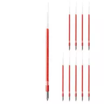 Стержень для шариковой ручки Mitsubishi Pencil uni на масляной основе с чернилами сверхнизкого трения Jet Stream 0,7 мм, красный, набор из 10 шт. SXR-80-07