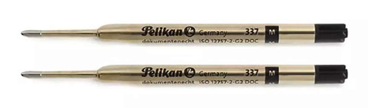 Стержень для шариковой ручки Pelikan 337, черный, M, набор из 2 шт. - (Средняя)