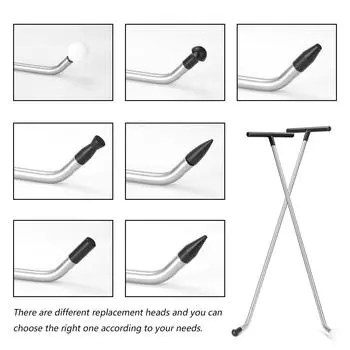 Стержень для удаления вмятин, ломы для кузова автомобиля, набор инструментов для ремонта вмятин без покраски с несколькими сменными головками Type4