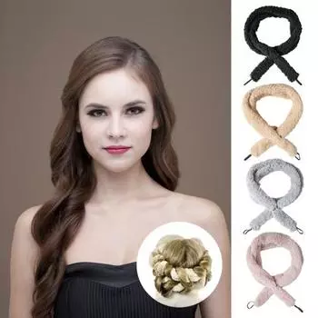 Стержень для завивки волос своими руками, повязка на голову, без нагрева, многоразовая, с длительным эффектом, ролики с лентой, для сна, ленивая волна, мягкий валик, для создания вьющихся женских волос белый