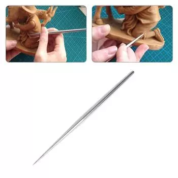 Стержень из нержавеющей стали, иглы для моделирования керамики, линии ткани, текстуры, резьбы, скульптуры из глины, керамики, инструмента