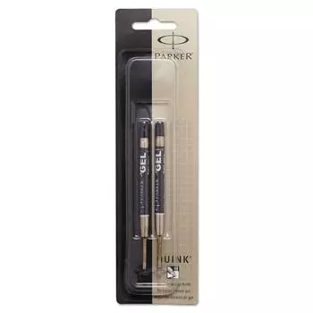 Стержень Parker 30525PP для гелевых ручек-роллеров со средними черными чернилами, 2 шт. в упаковке чёрный
