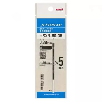 Стержни для карандашей Mitsubishi Jetstream Sxr 80 38 черный 5