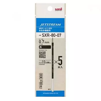 Стержни для карандашей Mitsubishi Jetstream Sxr 80 07 черные 5