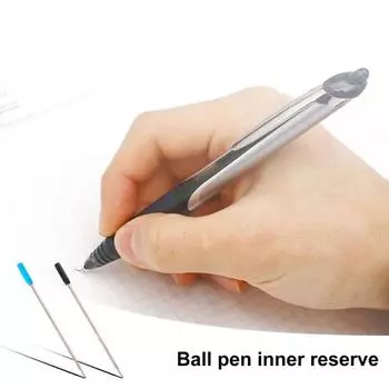 Стержни для шариковых ручек с синими чернилами Стержни для ручек среднего размера Гладкое письмо Быстросохнущий Прочный дизайн наконечника Универсальные стержни Гелевая ручка 10pcs чёрный
