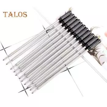 Стержни для шариковых ручек Синие чернила Стержни для ручек среднего размера Гладкое письмо Быстросохнущий Прочный дизайн наконечника Универсальные стержни Аксессуары для гелевых ручек 10 pcs синий