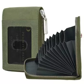 Steve Green Кожаный мужской кошелек с блокировкой RFID | Вертикальный держатель кредитной дебетовой карты