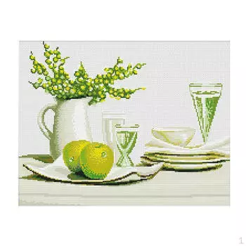 Стежок Фруктовые цветы Счетный готовый принт Вышивка DIY Рукоделие