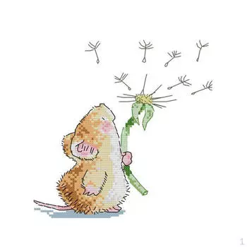 стежок, предварительно напечатанная вышивка с изображением вышивки, узор «мышь» и мотив с