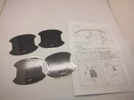STI ST91099ST020 Комплект из 4 защитных накладок на дверные ручки WRX Exiga, Forester, Legacy, Impreza, чёрный
