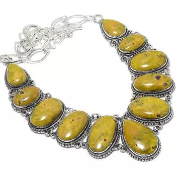 Ювелирные изделия ручной работы из серебра 925 пробы со стихтитом, 18 дюймов JCN484-239