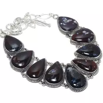 Stick Agate Gemstone Handmade 925 Silver Jewelry Necklace 18 JCN484-442
