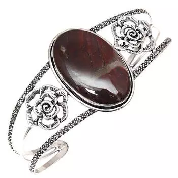 Stick Agate Gemstone Handmade Silver Jewelry Cuff Bracelets 7 Adjustable