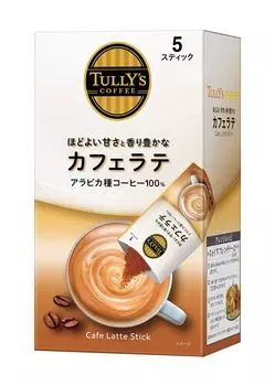 Stick Cafe Latte x 5 пакетиков Растворимый порошок Tully s 15,6 г