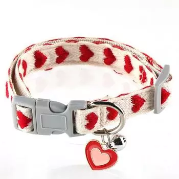 sticker bell collar cross-border supply cat and dog love pendant new anti-suffocation neck ring 1.5 wide