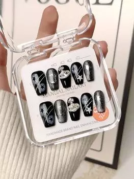 Stickers Art Nail Unique Handmade Starry Empress Sparkling Sweet And Dark Cool XS