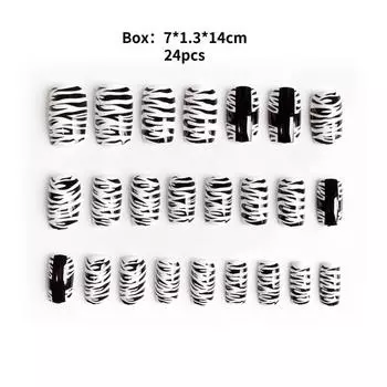 Stickers Fake Nail Wearresistant Nail Pattern Black And White Nail Art Stickers
