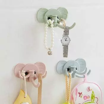 Sticky Kitchen Аксессуары для дома Подвесной крючок без гвоздей Вешалка для полотенец Держатель для ключей Вешалка для пальто светло-зеленый