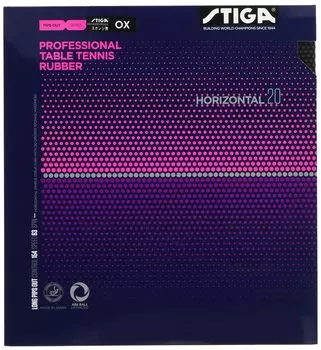 STIGA Накладка для настольного тенниса Высокозернистая резина Горизонтальная 20 Черный OX 1711200101 (Нет губки) чёрный