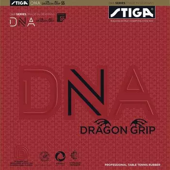 STIGA резина для настольного тенниса Tension Back Soft DNA Dragon Grip черная MAX 1712090123 55° чёрный