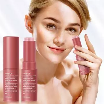 Стик для снятия глубокого макияжа, очищающий стик, увлажняющий для лица, безводное средство для снятия макияжа, нежное и не раздражающее белый