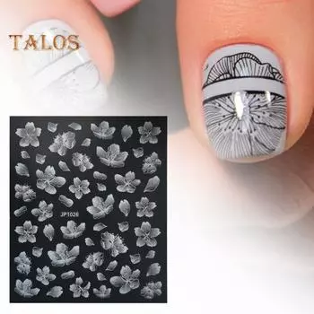 Стикер для дизайна ногтей, бабочка, луна, гравировка, дизайн, красивая бумага, разноцветный декор для ногтей для профессионального использования 1