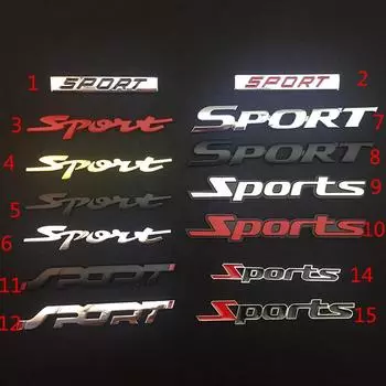 Стикер значка эмблемы автомобиля SPORT style 1