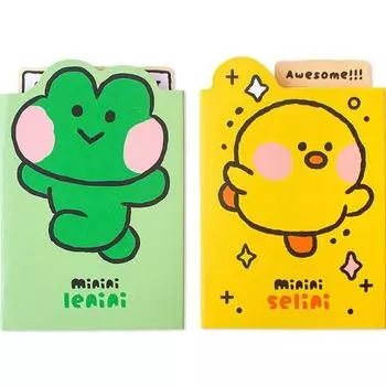 Стикеры Line Friends Minini Salini + Ленини, смешивание цветов, 1 комплект