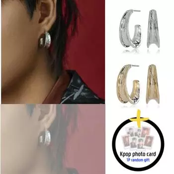 [Стиль Day6] Серьги Twitch Wave золотой