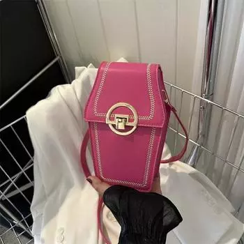 Стиль для девушки, свежий и милый, 2024, повседневная зимняя, простая, через плечо, сумка для мобильного телефона, вертикальная, маленькая, квадратная, женская синий