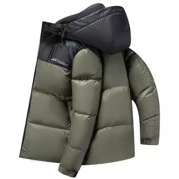 Стиль для пары Осень и зима Новый новый национальный стандарт съемный капюшон пуховик для мужчин и женщин уличный теплый утолщенный пуховик M