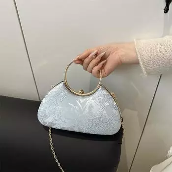 Стиль феи с сумкой-юбкой темпераментная светская дама с высоким чувством ужин цепочка сумка женская банкет с вечерним платьем сумочка синий