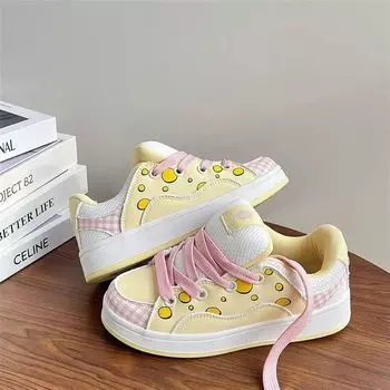 Стиль Гонконга легкие нишевые милые кроссовки Powder Tide для женщин ins2025 весна и лето новые универсальные спортивные взрывные кроссовки 35 синий