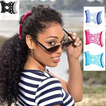 Стильная эластичная волшебная силиконовая заколка для волос в виде бабочки, эластичная заколка для волос, зажим для волос чёрный