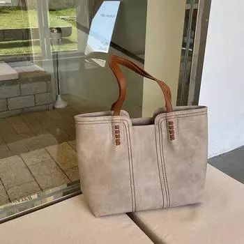 Стильная атмосфера Простая сумка-тоут на одно плечо Портативная сумка для поездок на работу для женщин