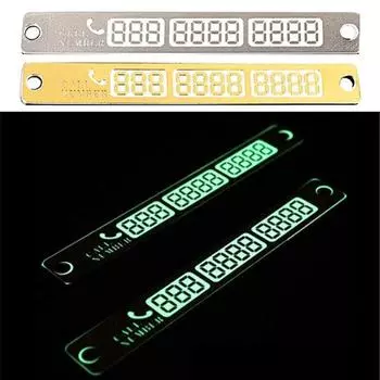 Стильная автомобильная карта временной остановки, парковочная карта, светящаяся табличка с номером телефона золотистый