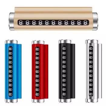 Стильная автомобильная временная остановка, металлическая парковочная карта, вращающаяся табличка с номером телефона красный