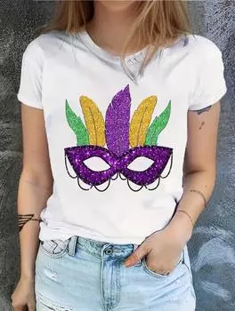 Стильная белая женская футболка с персонализированным принтом S