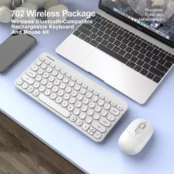 Стильная беспроводная клавиатура и мышь, эргономичная работа