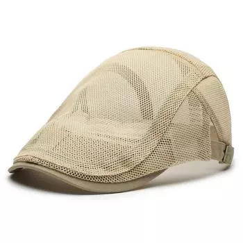 Стильная черная сетчатая кепка-ньюсбой: Дышащий и Модный для Покупателей, следящих за Модой хаки