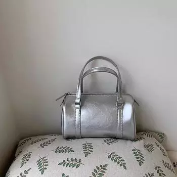 Стильная дамская сумочка, вместительная сумка через плечо на одно плечо, сумка-подушка, высококачественная сумка Boston серебряный