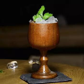 Стильная деревянная чашка для кофе и чая — наслаждайтесь напитком естественным и комфортным способом темно-коричневого